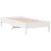 Image de vidaXL Cadre de Lit, Sommier à Lattes sur Pieds, Lit Simple d'Intérieur, Lit Adulte, Meuble de Chambre à Coucher, Moderne, Blanc 75x190 cm Bois de Pin Massif