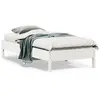 Image de vidaXL Cadre de lit sans matelas blanc 75x190 cm bois de pin massif