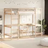 Image de vidaXL Lit superposé avec bureau 90x200 cm bois de pin massif