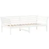 Image de vidaXL Lit de jour sans matelas blanc 100x200 cm bois de pin massif