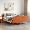 Image de vidaXL Cadre de lit sans matelas cire marron 140x200cm bois pin massif