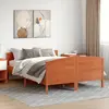 Image de vidaXL Cadre de lit sans matelas cire marron 140x190cm bois pin massif