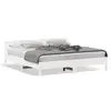 Image de vidaXL Cadre de lit sans matelas blanc 180x200 cm bois massif de pin