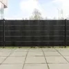 Image de vidaXL Paravents de balcon 5 pcs noir 255x19 cm résine tressée