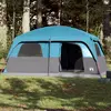 Image de vidaXL Tente de cabine familiale 8 personnes bleu imperméable