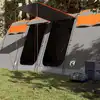Image de vidaXL Tente familiale tunnel 10 personnes gris et orange imperméable