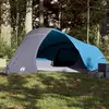 Image de vidaXL Tente de camping à dôme 4 personnes bleu imperméable
