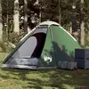 Image de vidaXL Tente de camping à dôme 4 personnes vert imperméable