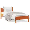 Image de vidaXL Cadre de lit sans matelas cire marron 90x200 cm bois pin massif
