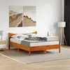 Image de vidaXL Cadre de lit sans matelas cire marron 140x190cm bois pin massif