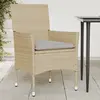 Image de vidaXL Chaises de jardin avec coussins lot de 2 beige résine tressée