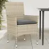 Image de vidaXL Chaises de jardin coussins lot de 2 gris clair résine tressée