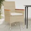 Image de vidaXL Chaises de jardin avec coussins lot de 2 beige résine tressée