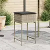 Image de vidaXL Tabourets de bar jardin avec coussins lot de 2 gris clair rotin