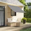 Image de vidaXL Auvent rétractable anthracite 200x150 m tissu et acier