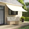 Image de vidaXL Auvent rétractable crème 300x150 m tissu et acier