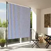 Image de vidaXL Store roulant d'extérieur bleu et blanc 150x270 cm tissu acier