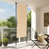 Image de vidaXL Store roulant d'extérieur orange et blanc 100x270cm tissu acier
