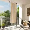 Image de vidaXL Store roulant d'extérieur jaune et blanc 120x270 cm tissu acier