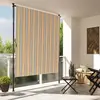 Image de vidaXL Store roulant d'extérieur jaune et blanc 200x270 cm tissu acier