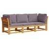 Image de vidaXL Salon de jardin 3 pcs avec coussins bois massif d'acacia