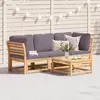Image de vidaXL Salon de jardin 3 pcs avec coussins bois massif d'acacia