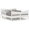 Image de vidaXL Cadre de lit sans matelas blanc 140x190 cm bois de pin massif