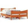 Image de vidaXL Cadre de lit sans matelas cire marron 135x190cm bois pin massif