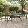 Image de vidaXL Ensemble manger de jardin 5 pcs bronze aluminium coulé