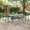 Image de vidaXL Ensemble à manger de jardin 5 pcs vert aluminium coulé