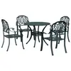 Image de vidaXL Ensemble à manger de jardin 5 pcs vert aluminium coulé