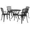 Image de vidaXL Ensemble à manger de jardin 5 pcs noir aluminium coulé