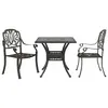 Image de vidaXL Ensemble de bistrot 3 pcs bronze aluminium coulé