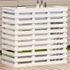 Image de vidaXL Table de bar d'extérieur blanc 113,5x50x103 cm bois massif pin