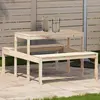 Image de vidaXL Table de pique-nique 110x134x75 cm bois massif de pin