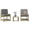 Image de vidaXL Salon de jardin 3 pcs bois de pin imprégné