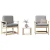 Image de vidaXL Salon de jardin 3 pcs bois massif de pin