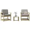 Image de vidaXL Salon de jardin 3 pcs bois de pin imprégné