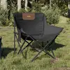 Image de vidaXL Chaise de camping avec poche pliable lot de 2 noir