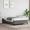 Image de vidaXL Cadre de lit sans matelas gris foncé 120x190 cm tissu