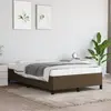 Image de vidaXL Cadre de lit sans matelas marron foncé 120x190 cm tissu