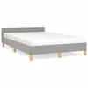 Image de vidaXL Cadre de lit sans matelas gris clair 120x190 cm tissu