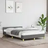 Image de vidaXL Cadre de lit sans matelas gris foncé 120x190 cm tissu