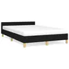 Image de vidaXL Cadre de lit sans matelas noir 120x190 cm tissu