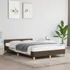 Image de vidaXL Cadre de lit sans matelas marron foncé 120x190 cm tissu