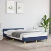 Image de vidaXL Cadre de lit sans matelas bleu 120x190 cm tissu