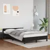 Image de vidaXL Cadre de lit sans matelas noir 120x190 cm similicuir
