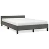 Image de vidaXL Cadre de lit sans matelas gris foncé 120x190 cm velours
