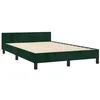 Image de vidaXL Cadre de lit sans matelas vert foncé 120x190 cm velours