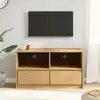 Image de vidaXL Meuble TV SAUDA chêne 99x43x55 cm bois de pin massif